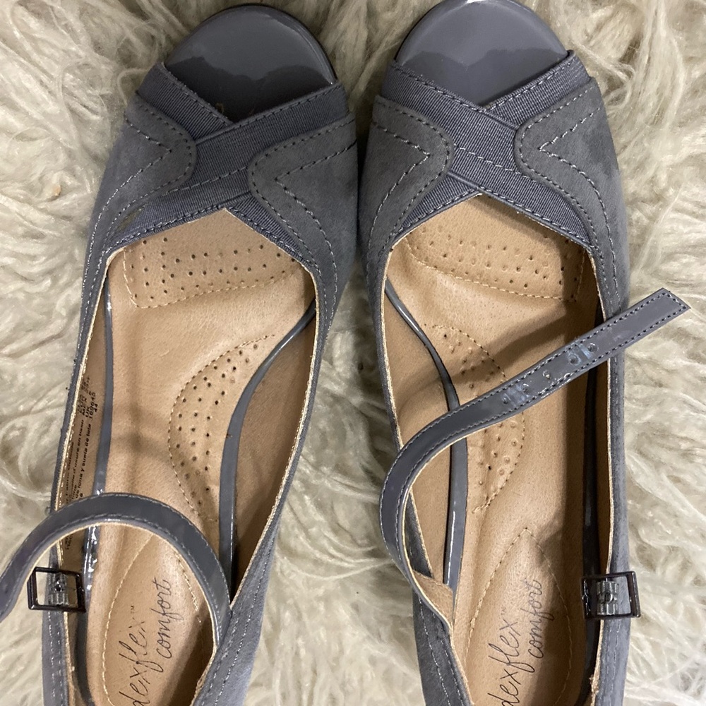 Alex Marie Charcoal Peep Toe Heels